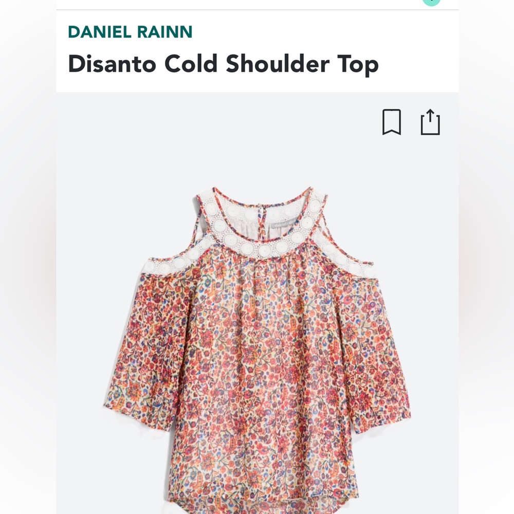 EUC Daniel Rainn cold shoulder blouse size medium